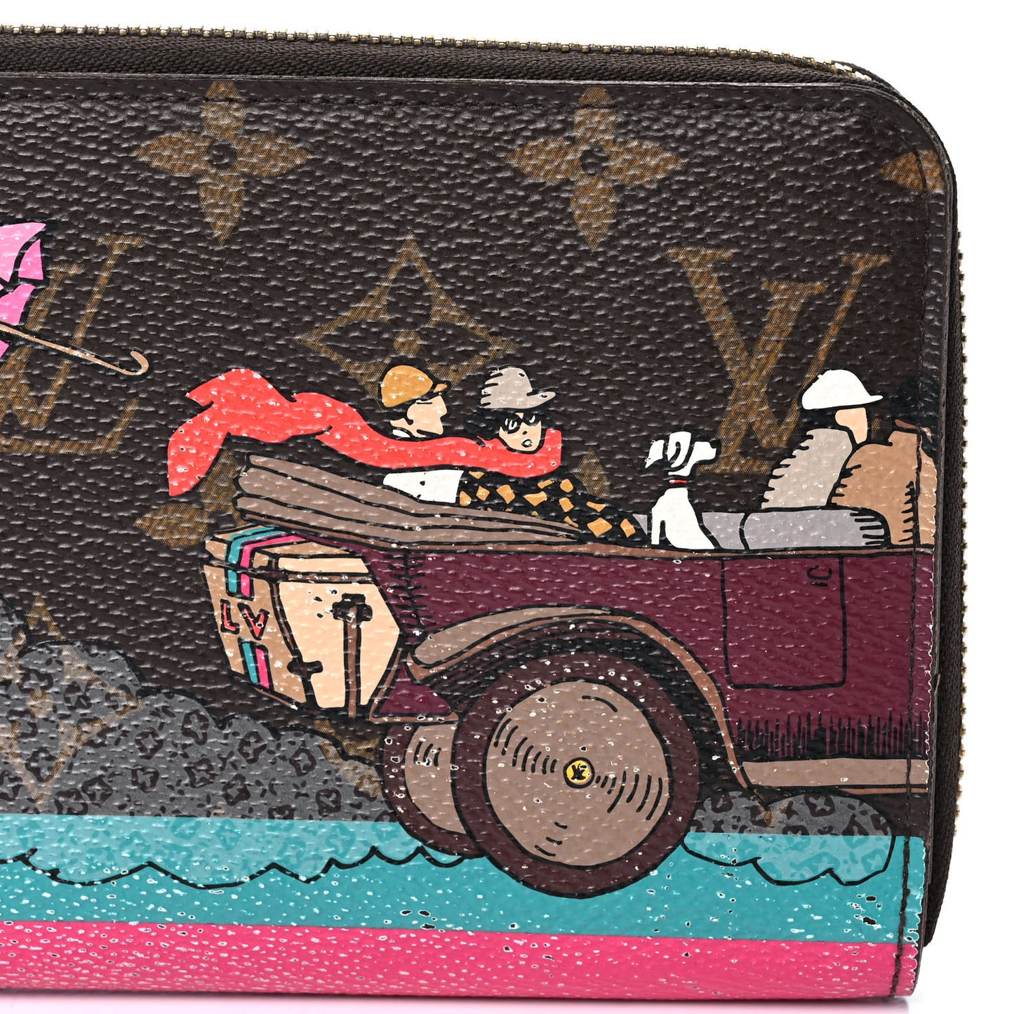 Monogram 2015 Christmas Animation Zippy Wallet Hibiscus