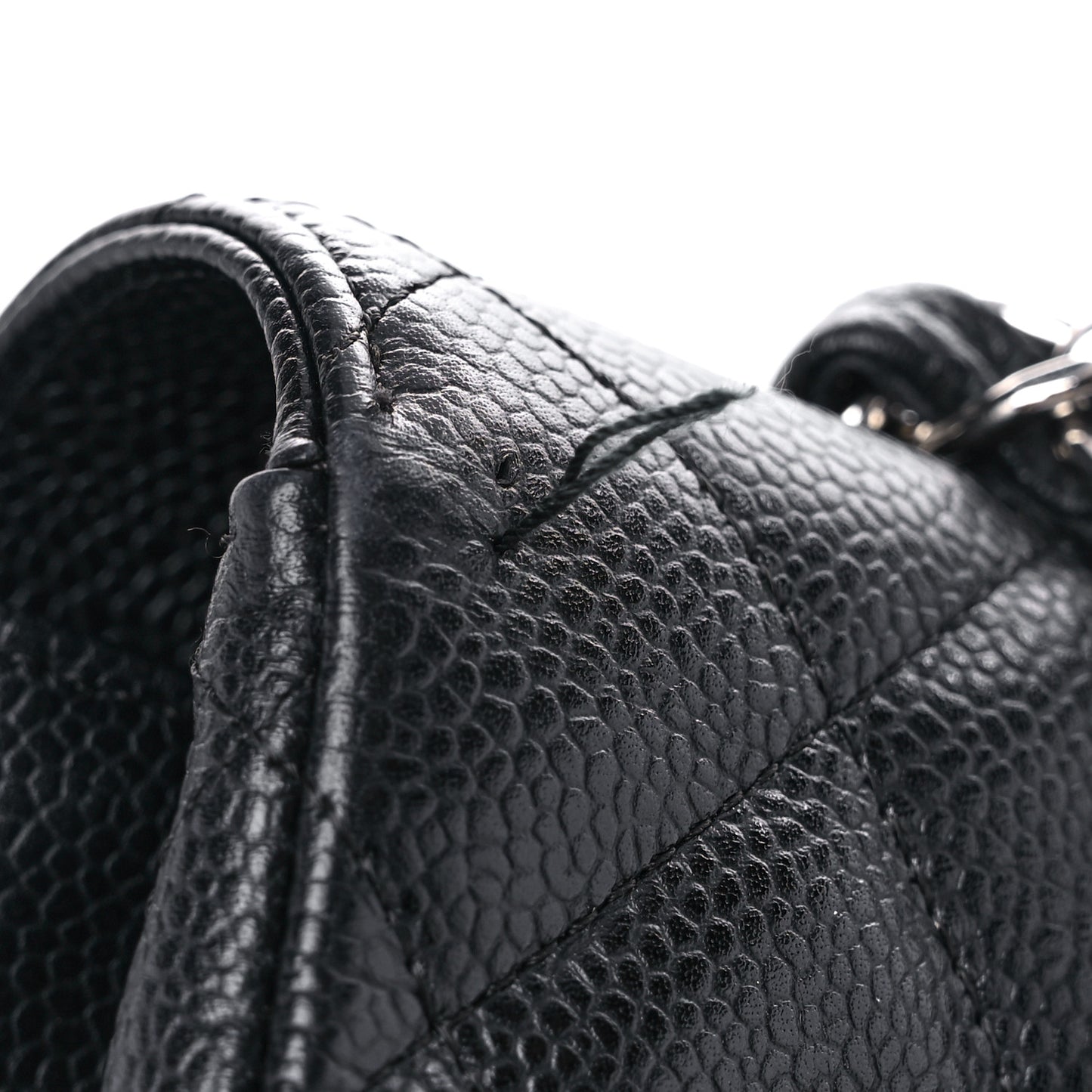 Caviar Quilted Jumbo Single Flap Black