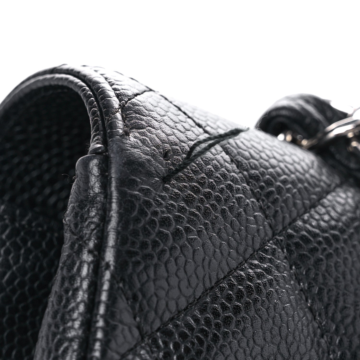 Chanel Caviar Quilted Jumbo Single Flap Black 23 of 24