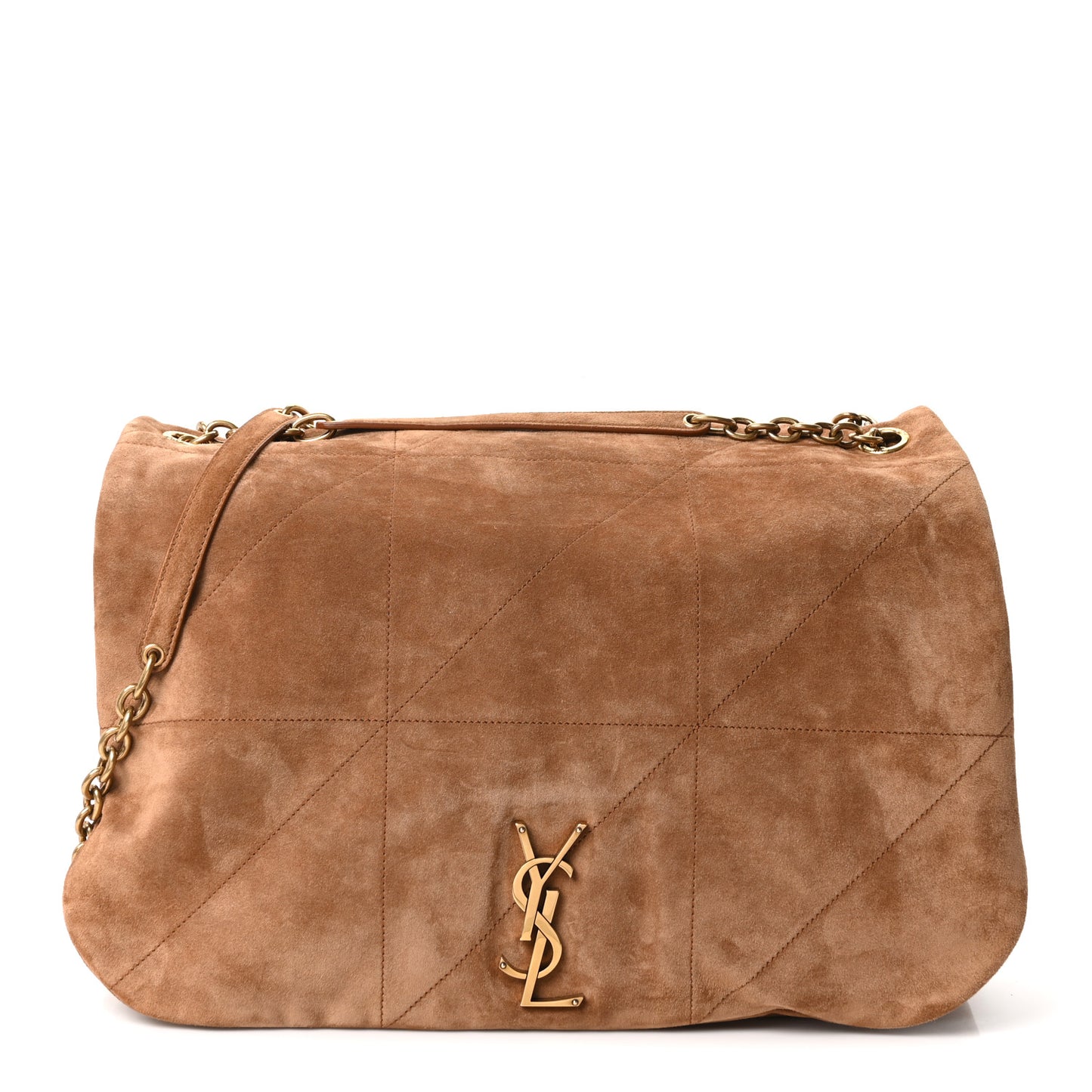 Suede Matelasse Monogram Large Jamie 4.3 Snuff