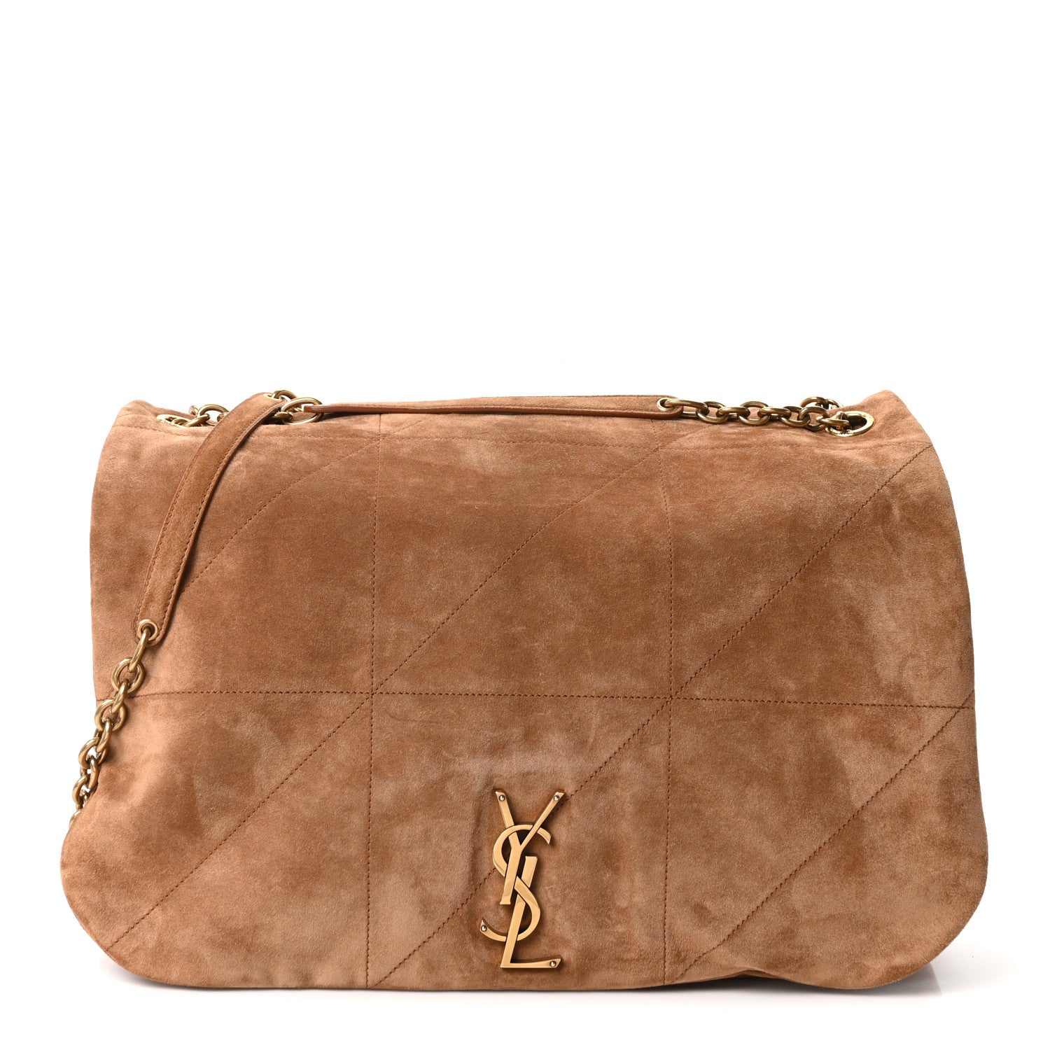 Saint Laurent Suede Matelasse Monogram Large Jamie 4.3 Snuff 1 of 10