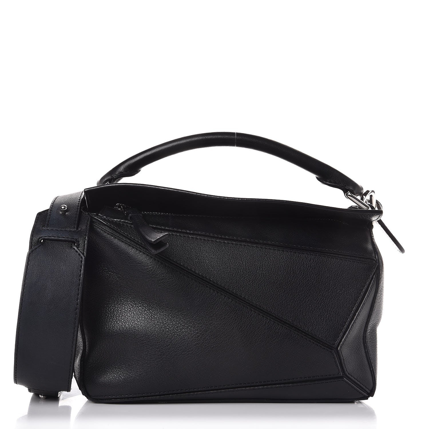 Loewe Calfskin Small Puzzle Bag Black 1 of 12
