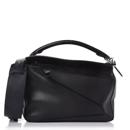 Loewe Calfskin Small Puzzle Bag Black 1 of 12
