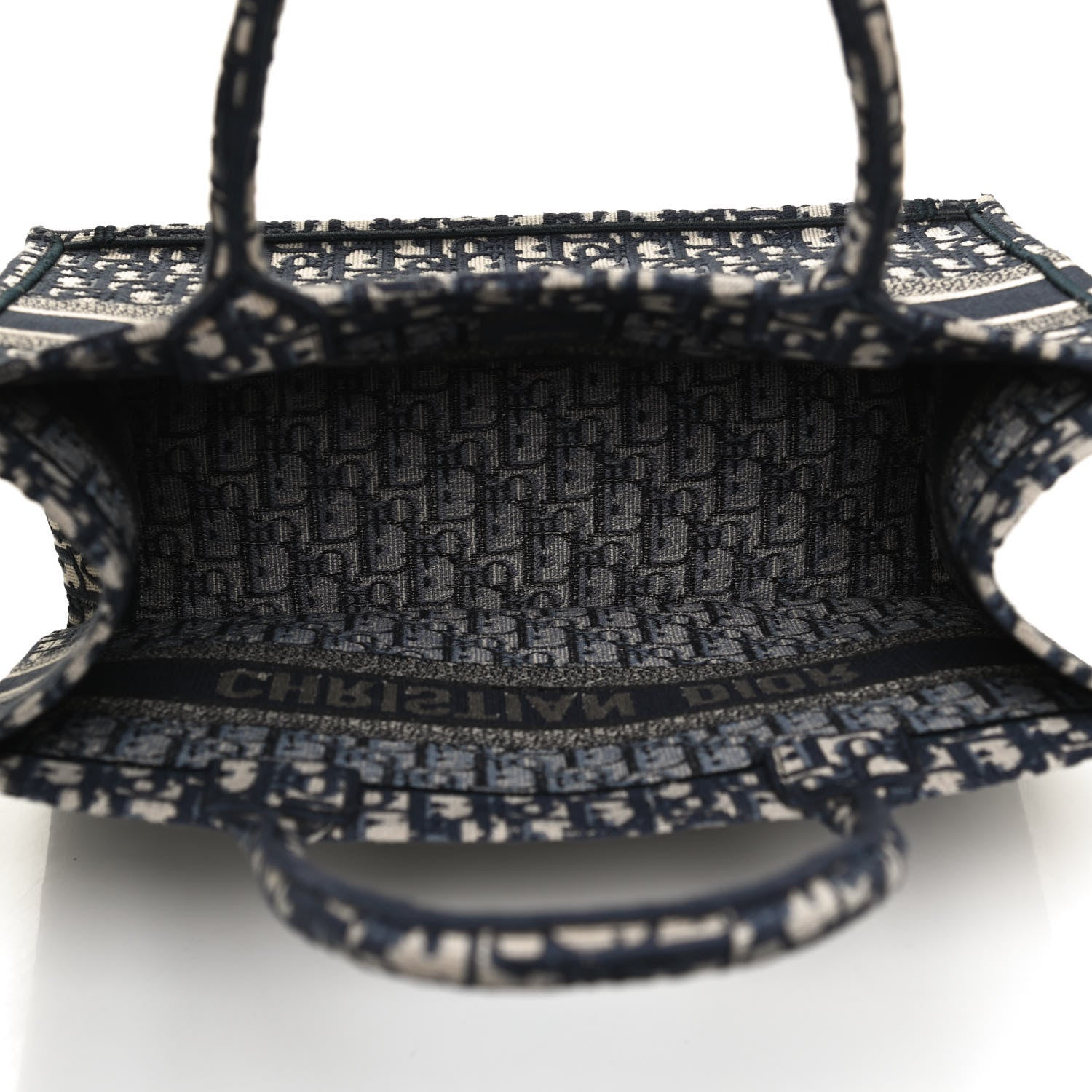 Christian Dior Oblique Medium Book Tote Blue Multicolor 5 of 13