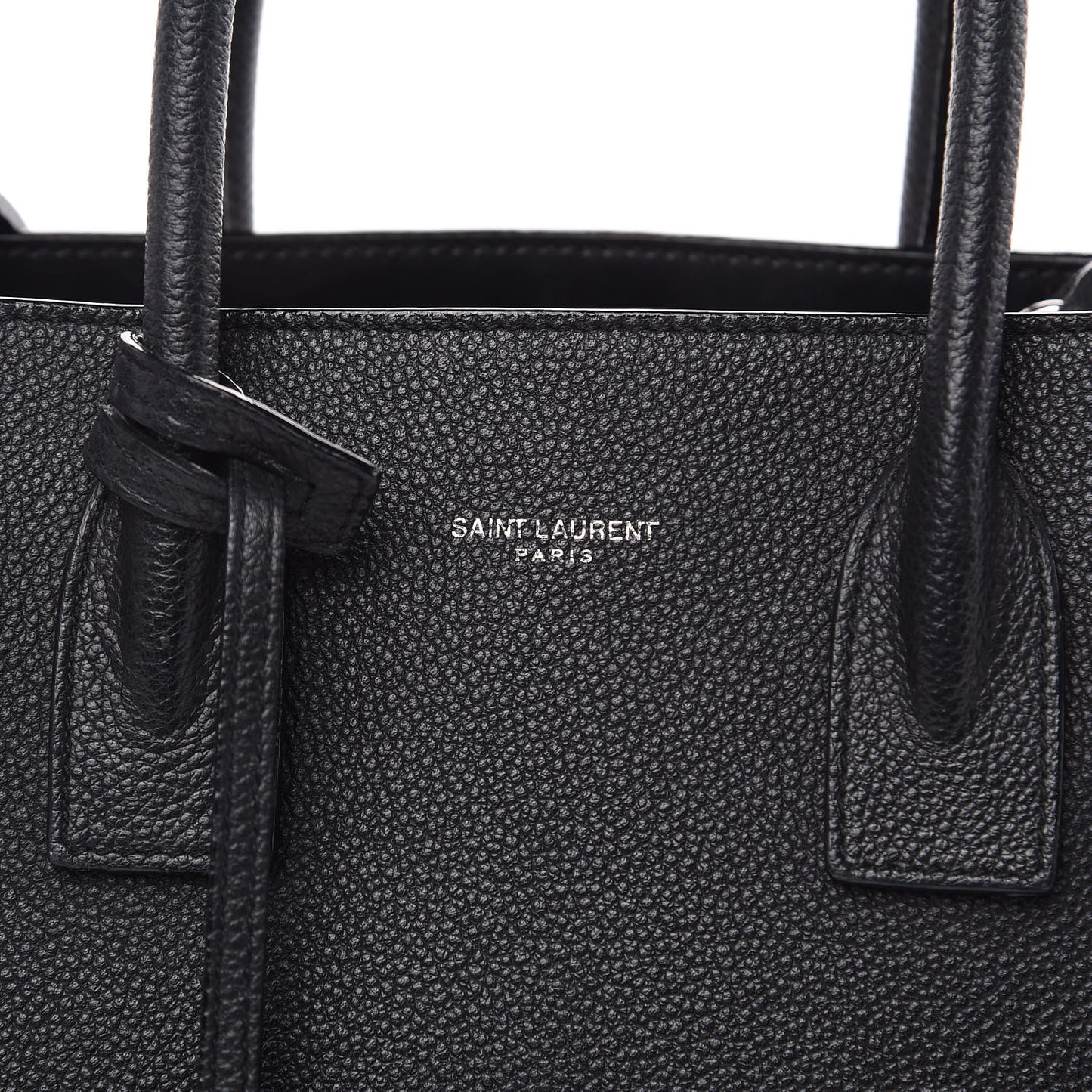 Grained Calfskin Baby Sac De Jour Black