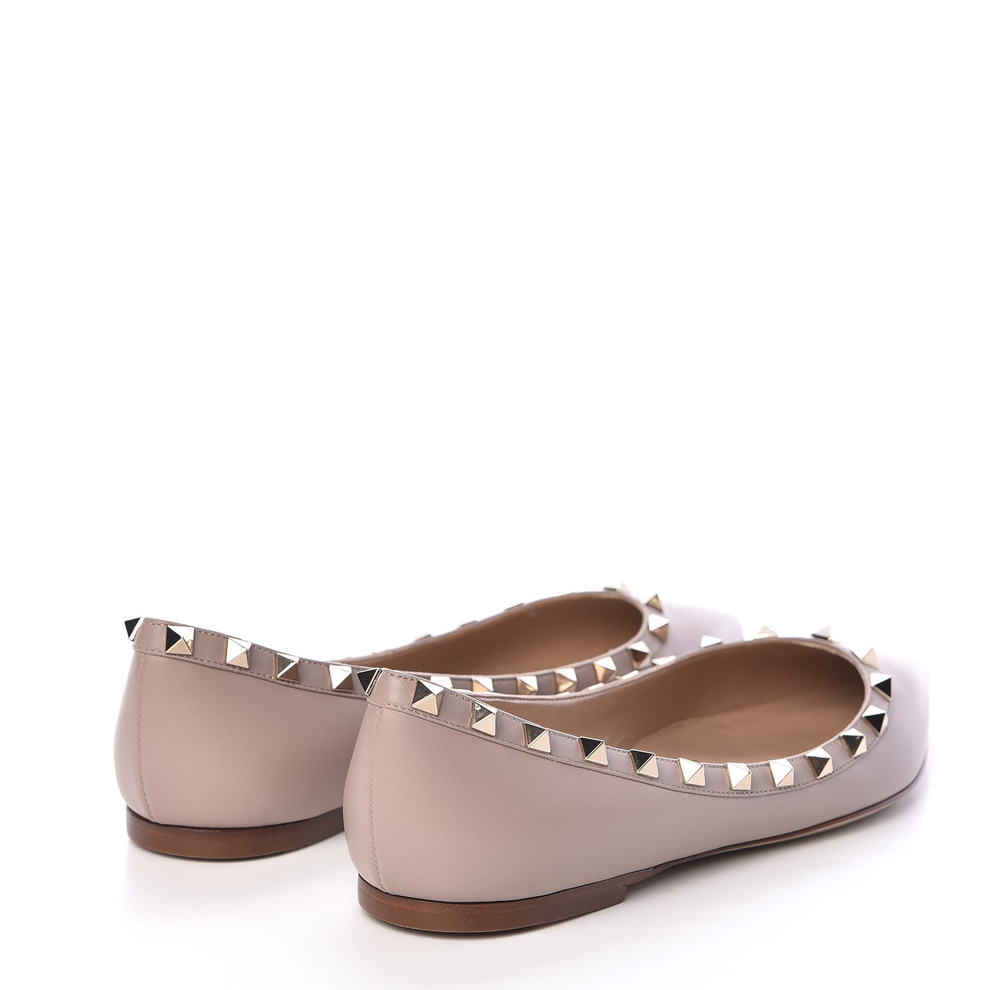 Nappa Rockstud Ballerina Flats 39 Poudre