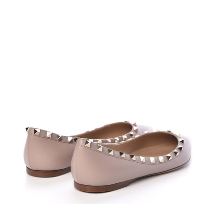 Valentino Garavani Nappa Rockstud Ballerina Flats 39 Poudre 4 of 9