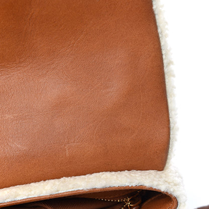 Saint Laurent Shearling Toy Loulou Shoulder Bag Natural 12 of 13