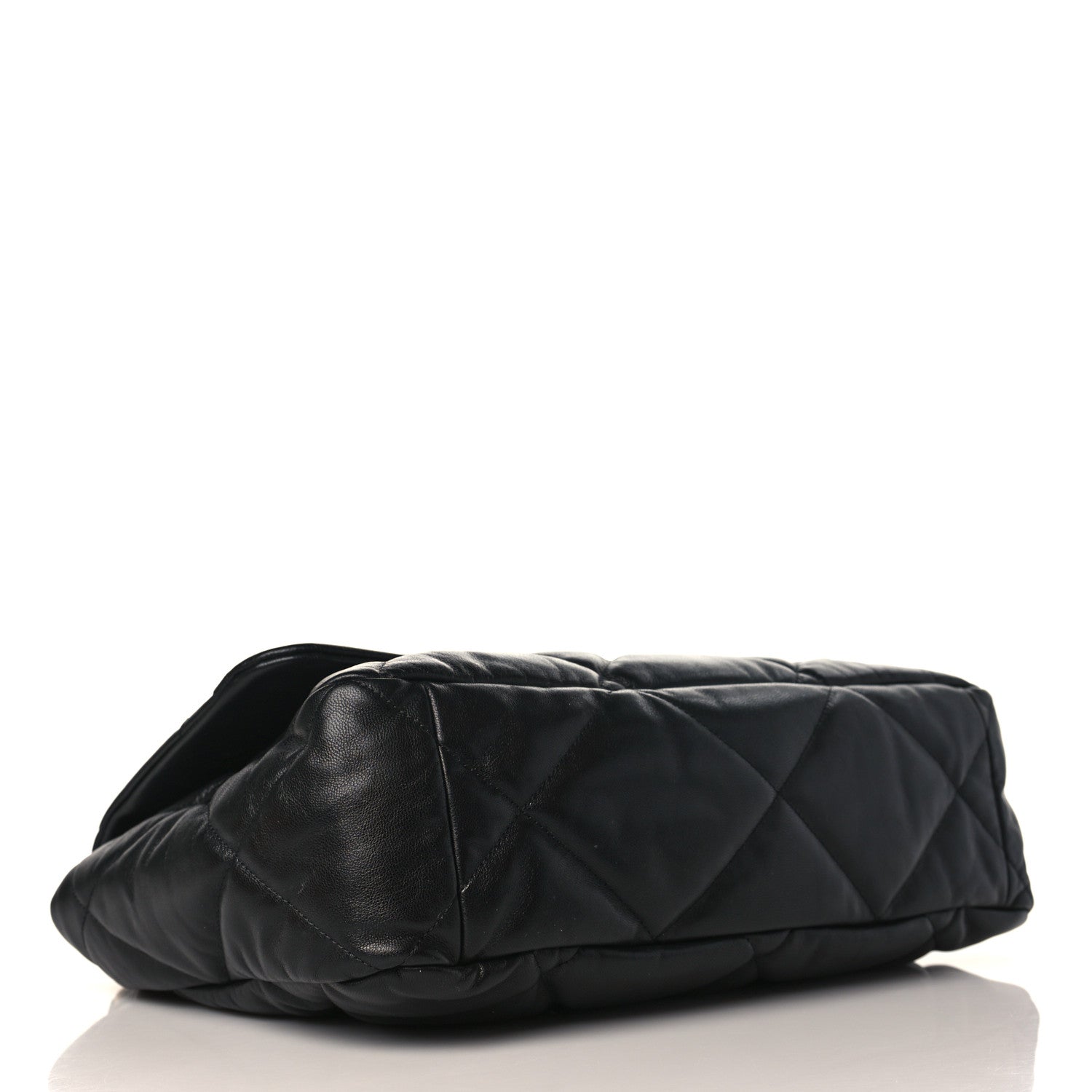 Chanel Goatskin Quilted Maxi Chanel 19 Flap Black 4 of 9