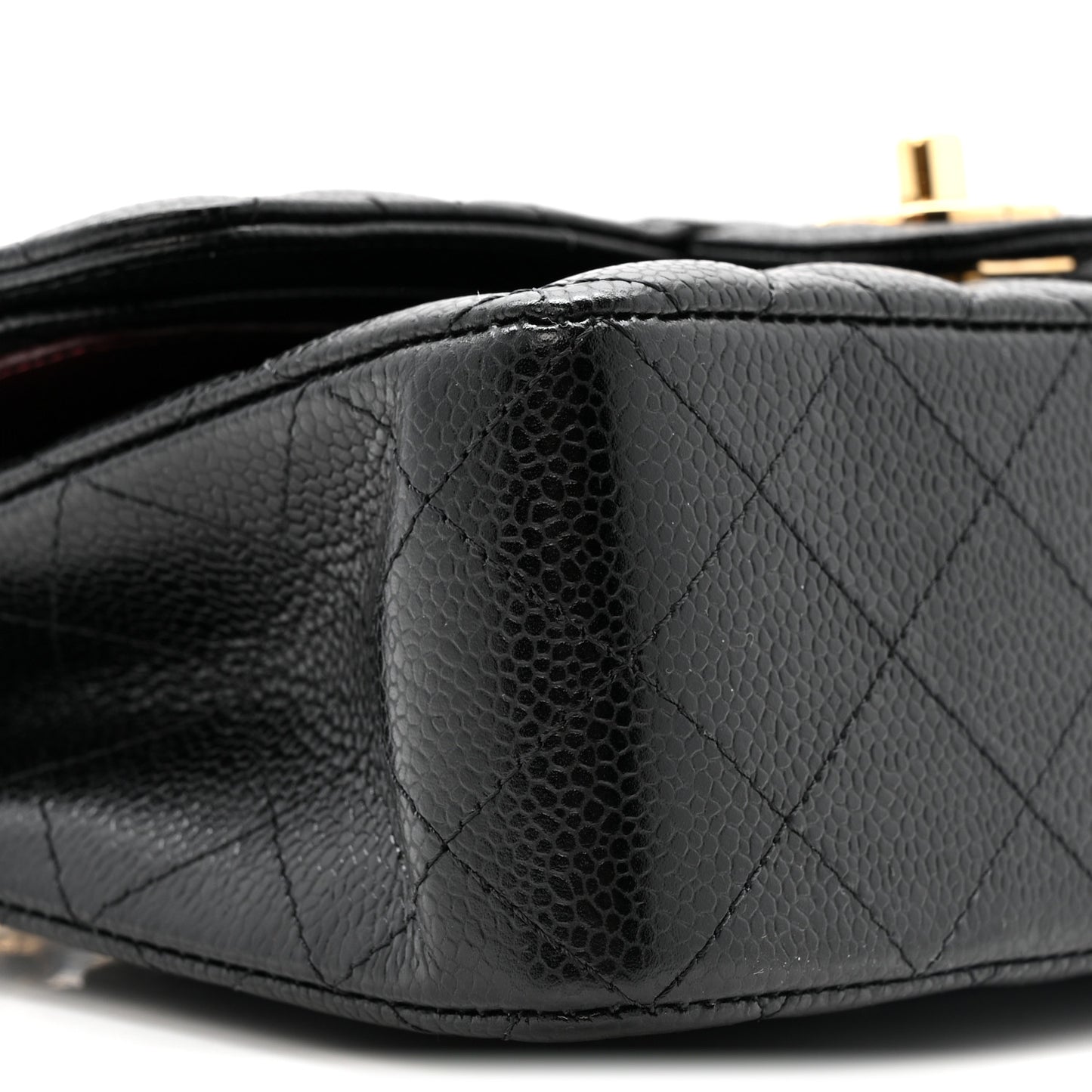Caviar Quilted Small Double Flap Black