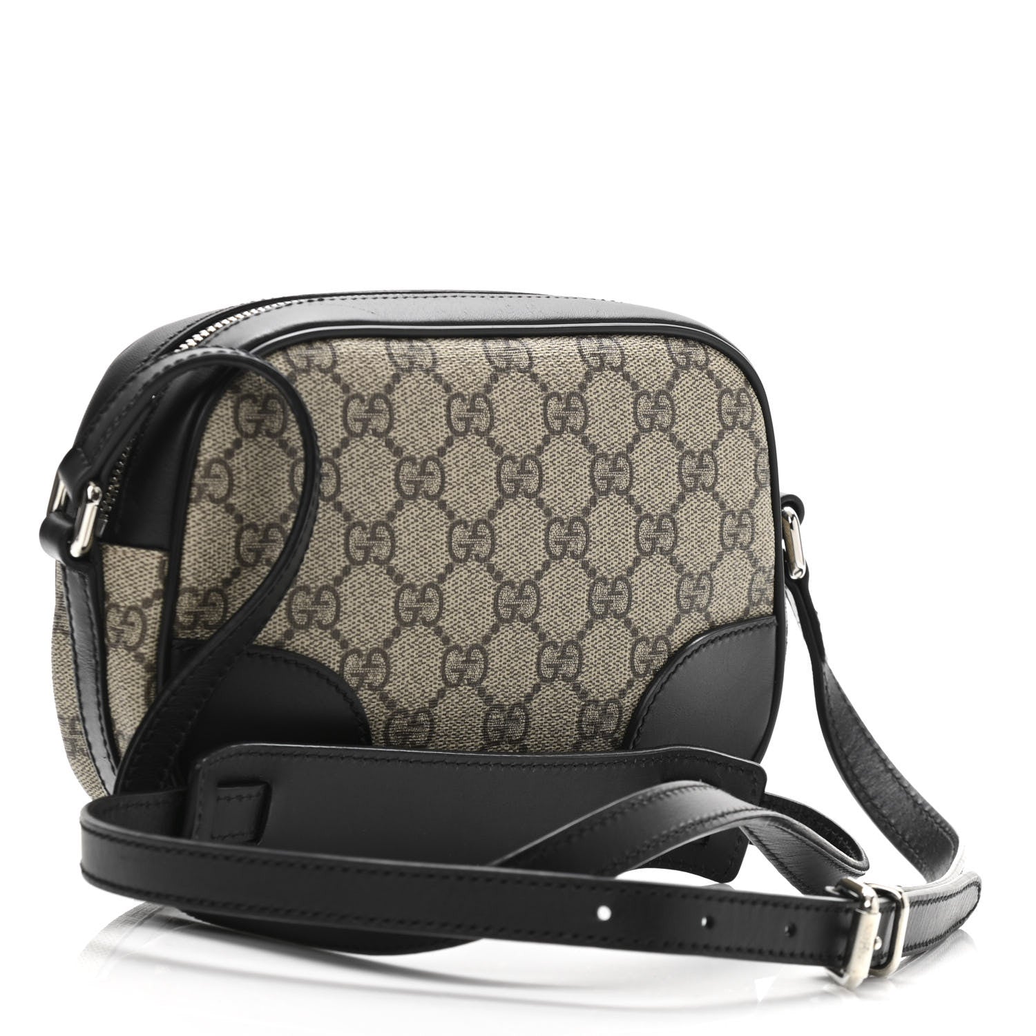 Gucci GG Supreme Monogram Web Small Shoulder Bag Black 3 of 10