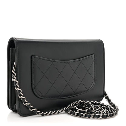 Chanel Calfskin Chain 20s Signe Wallet on Chain WOC Black 3 of 16
