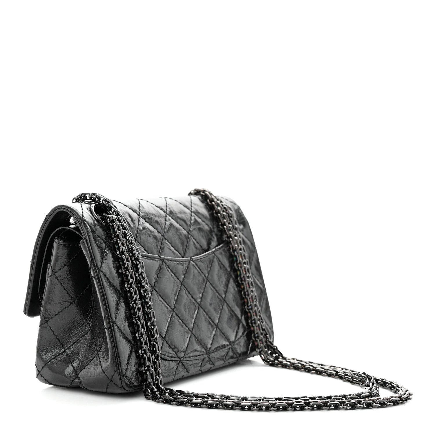 Chanel Aged Calfskin Quilted 2.55 Reissue 224 Flap So Black 3 of 10