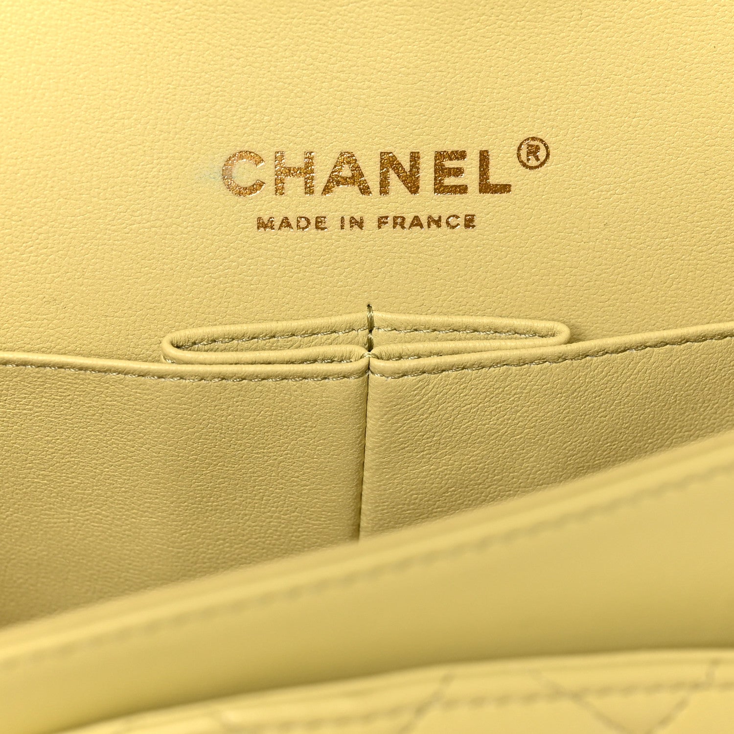 Chanel Lambskin Quilted Medium Double Flap Yellow 6 of 10