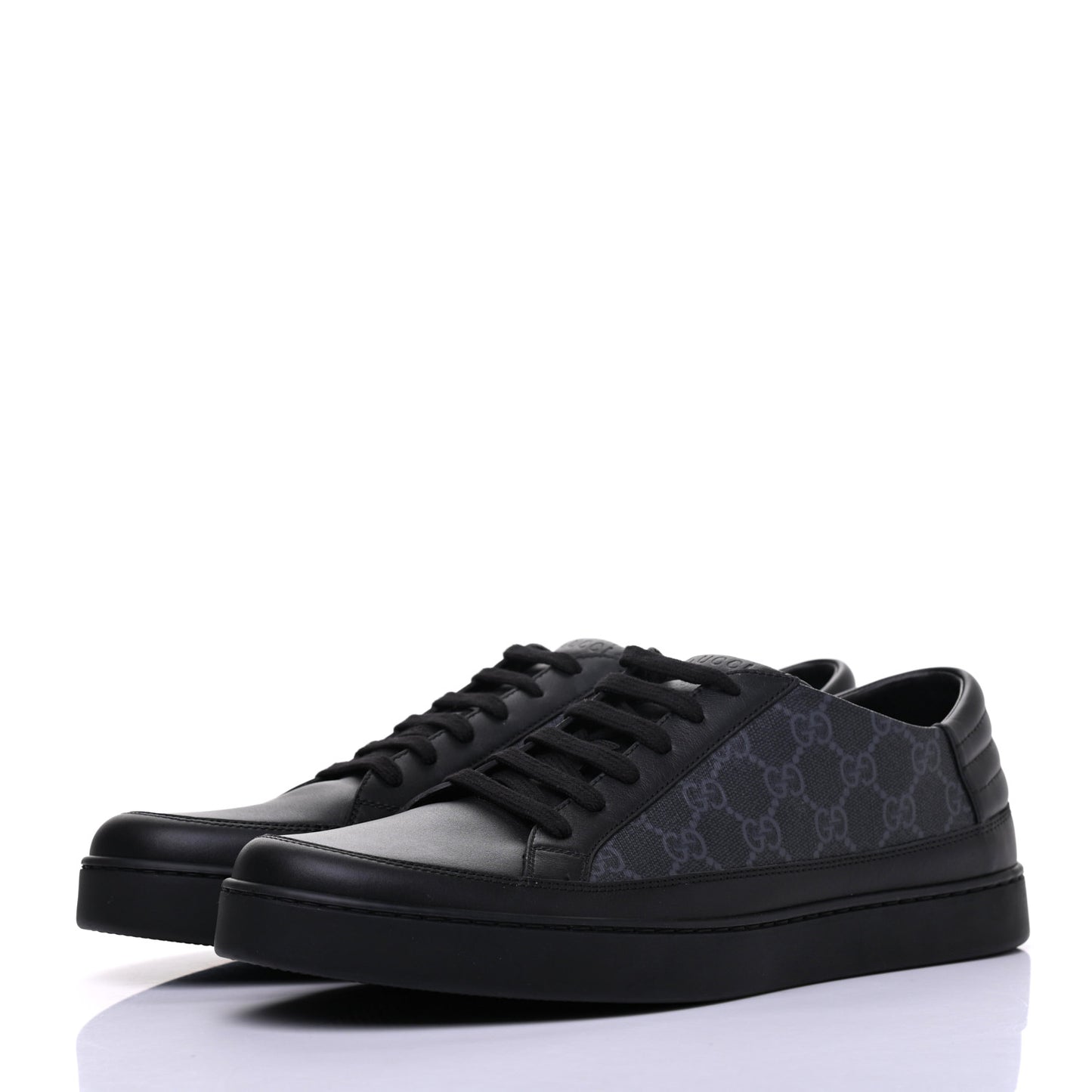GG Supreme Monogram Mens Low Top Sneakers 11 Black