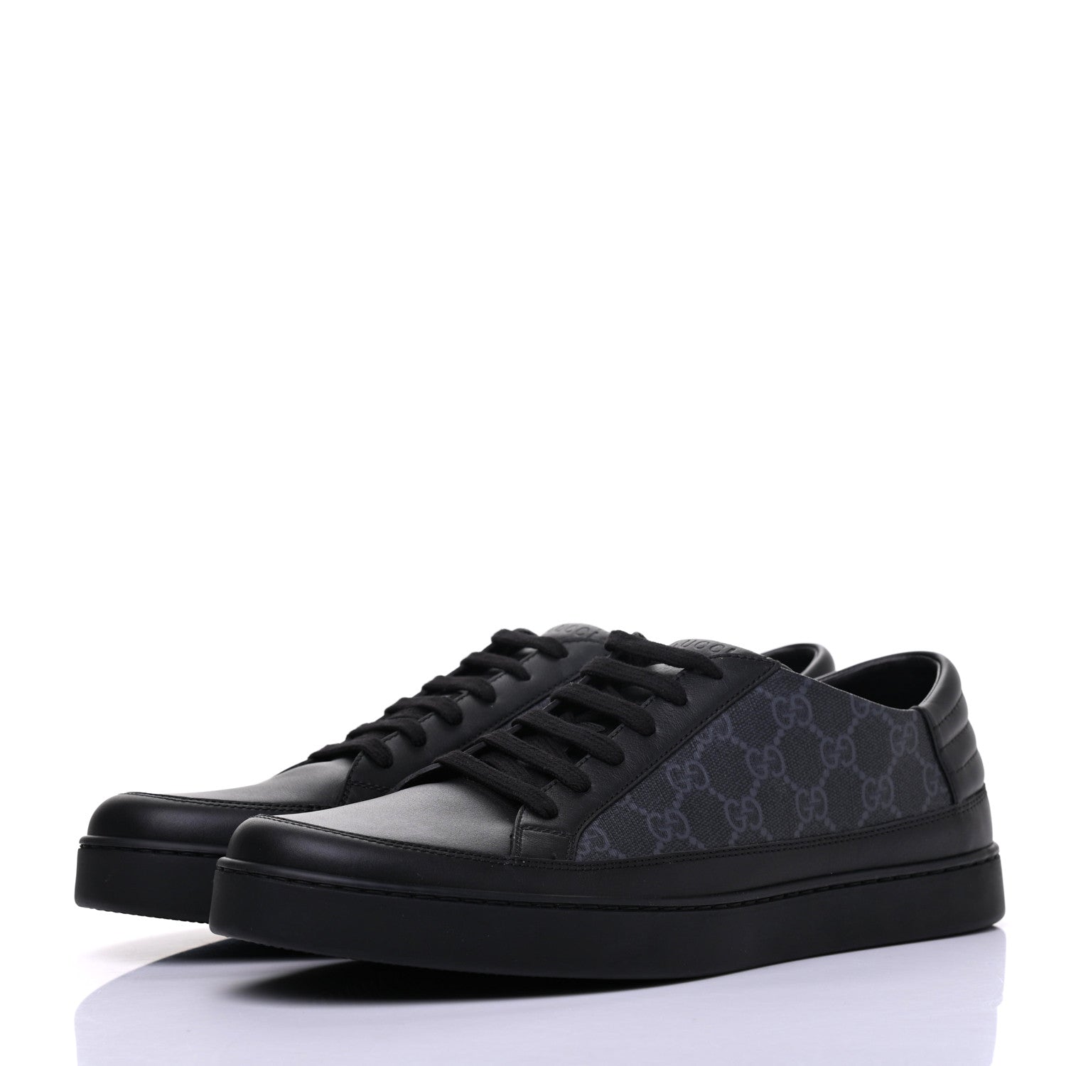 Gucci GG Supreme Monogram Mens Low Top Sneakers 11 Black 3 of 9