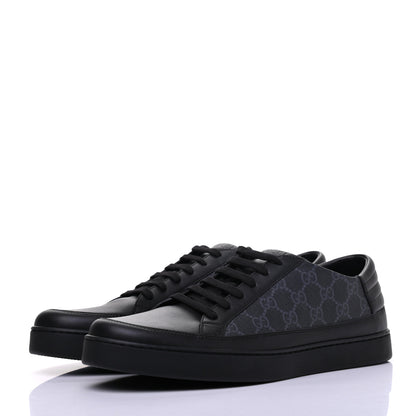 Gucci GG Supreme Monogram Mens Low Top Sneakers 11 Black 3 of 9