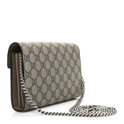 Gucci GG Supreme Monogram Mini Dionysus Chain Wallet Beige Taupe 3 of 10