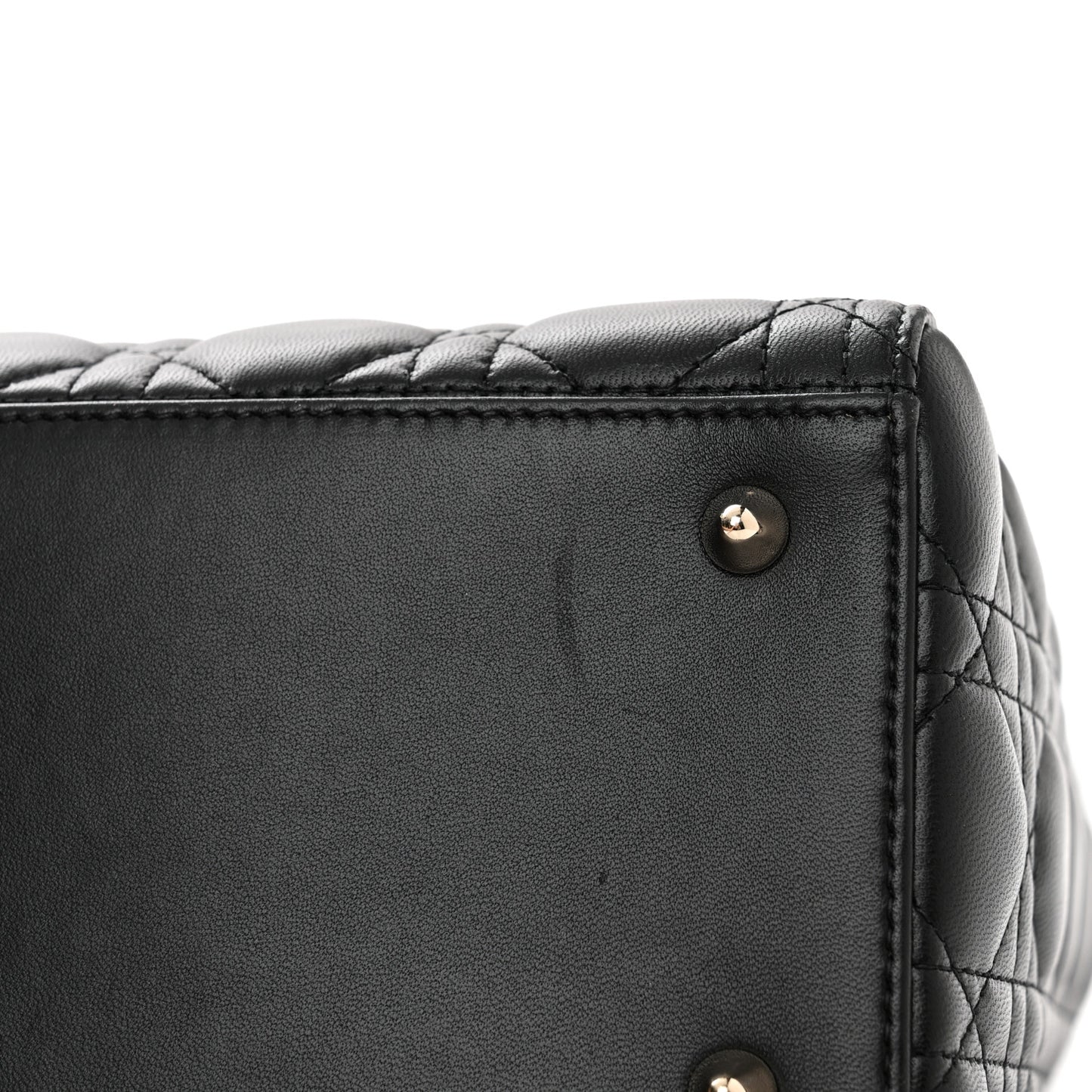 Lambskin Cannage Medium Lady Dior Black