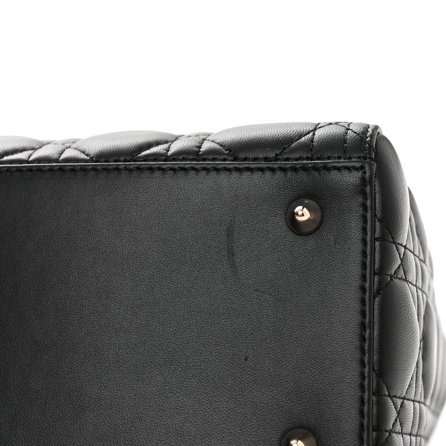 Christian Dior Lambskin Cannage Medium Lady Dior Black 11 of 13