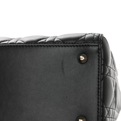 Christian Dior Lambskin Cannage Medium Lady Dior Black 11 of 13