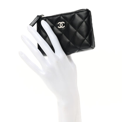 Chanel Lambskin Quilted Key Holder Case Black 3 of 8