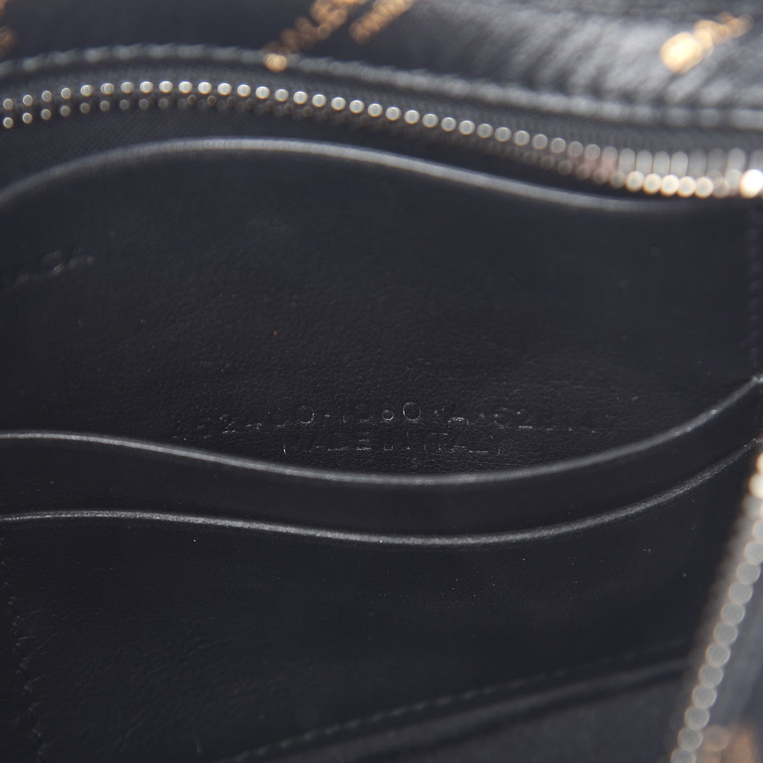 Balenciaga Calfskin Allover Logo Bazar Pochette Crossbody Black Gold 7 of 11