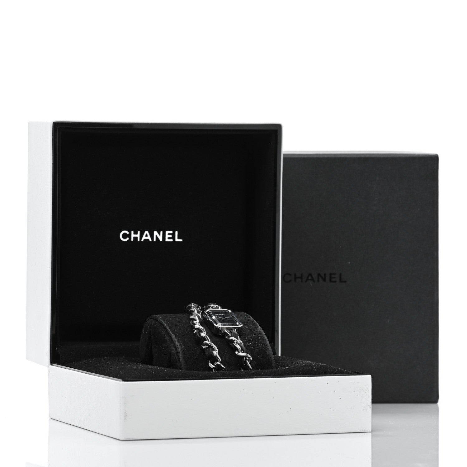 Chanel Stainless Steel Lambskin 16mm Premiere Rock Triple Row Quartz Watch Black 5 of 5