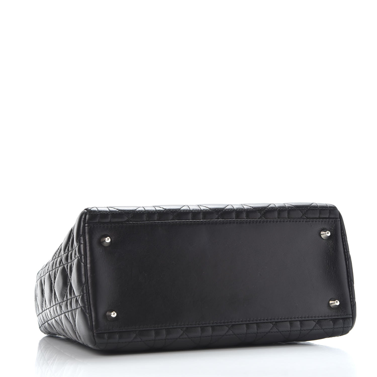 Christian Dior Lambskin Cannage Medium Lady Dior Black 3 of 9