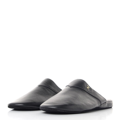 Louis Vuitton X SUPREME Lambskin Mens Hugh Slippers 8 Black 2 of 8
