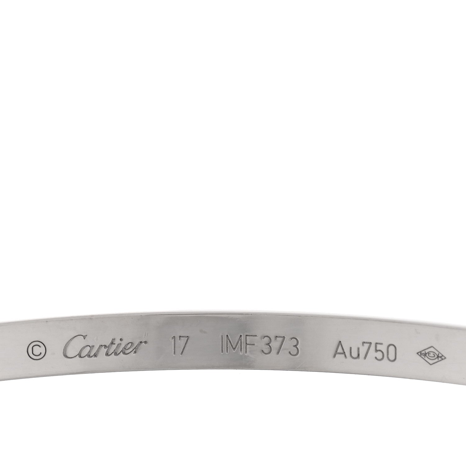 Cartier 18K White Gold Small LOVE Bracelet 17 4 of 6