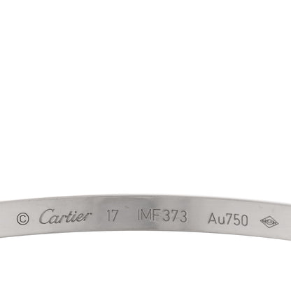 Cartier 18K White Gold Small LOVE Bracelet 17 4 of 6
