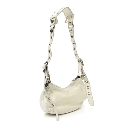 Balenciaga Agneau Arena Le Cagole Shoulder Bag XS Optic White 3 of 14