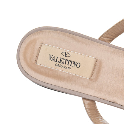 Valentino Garavani Nappa Rockstud Flat Cage Mules 39 Poudre 10 of 22