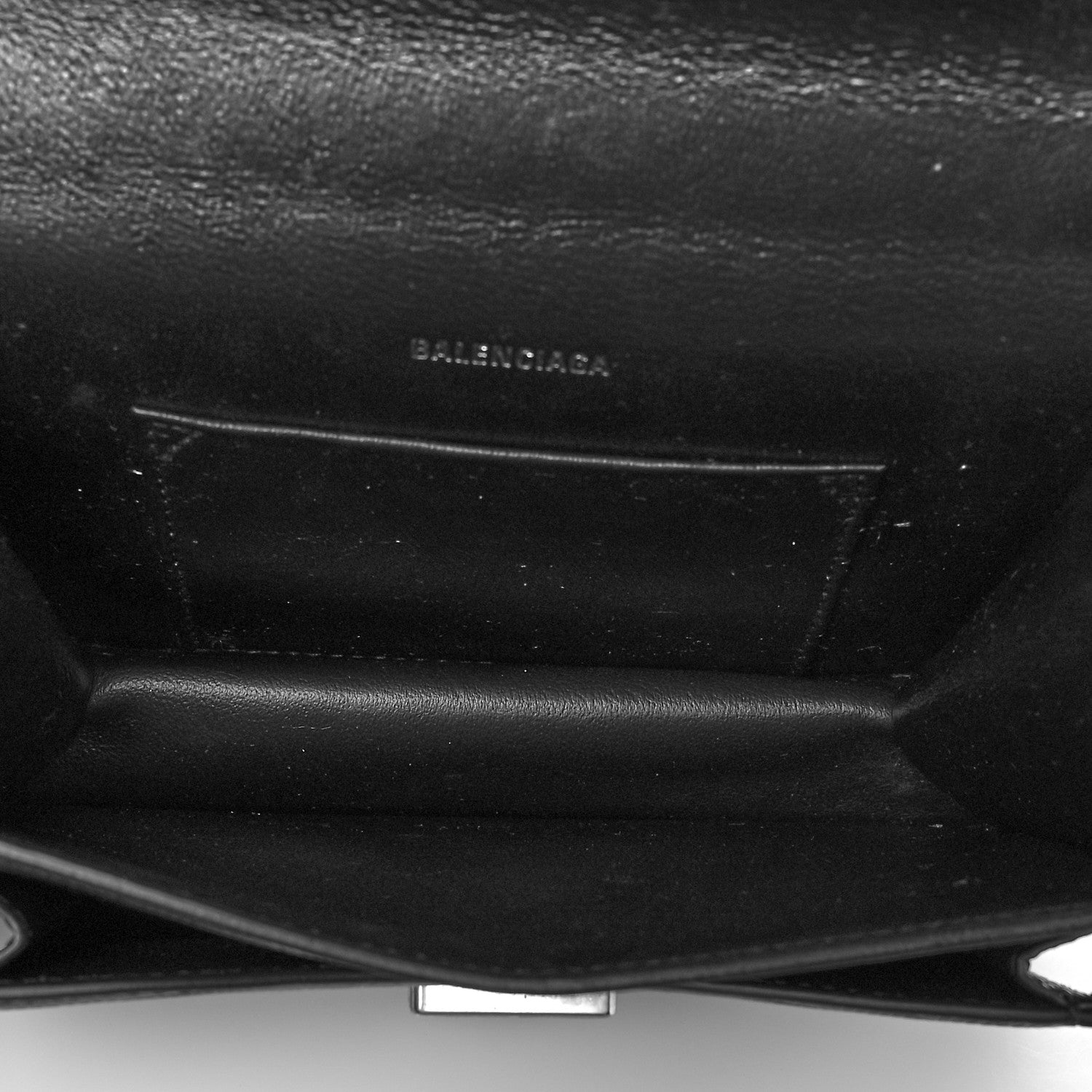 Balenciaga Patent Calfskin Lizard Embossed XS Sharp Top Handle Bag Black 4 of 9