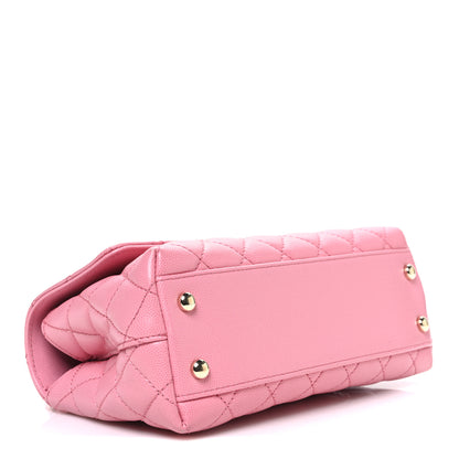 Chanel Caviar Quilted Mini Coco Chain Handle Flap Pink 4 of 11