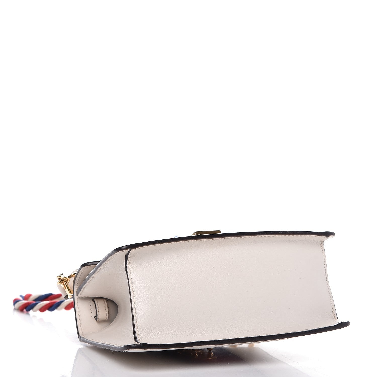 Gucci Calfskin Mini Sylvie Top Handle Bag White 5 of 8