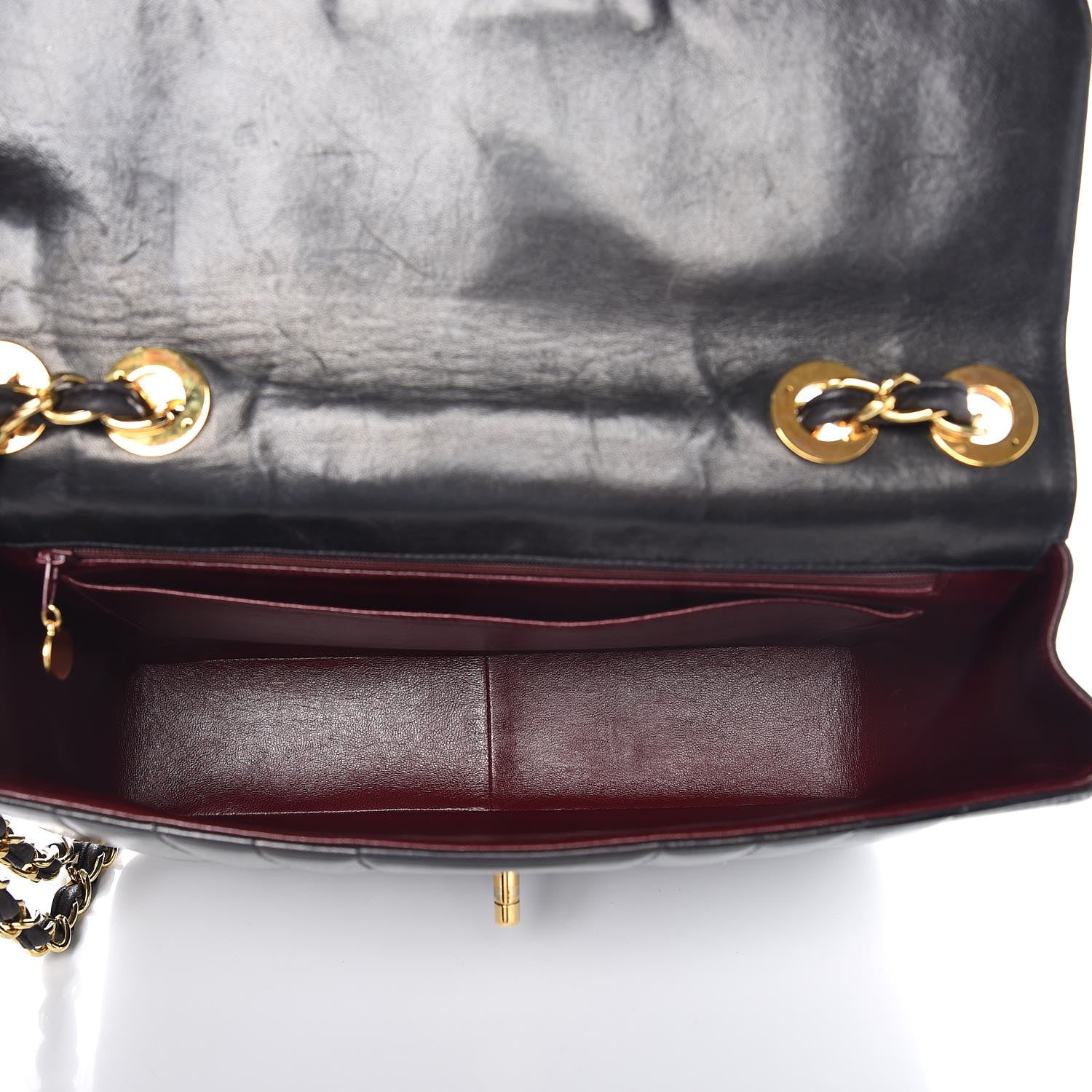 Chanel Lambskin Vertical Quilt Jumbo Flap Black 5 of 10