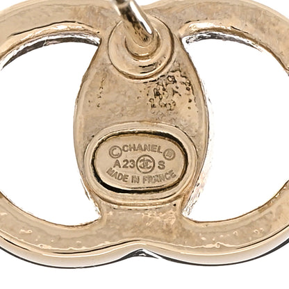 Chanel Crystal CC Large Stud Earrings Gold 4 of 5