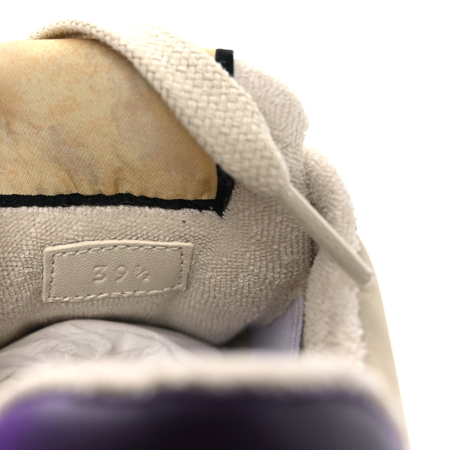 Calfskin Lame GG Monogram Web Womens Screener Sneakers 39.5 Blue Silver Dusty Milk Shine Purple