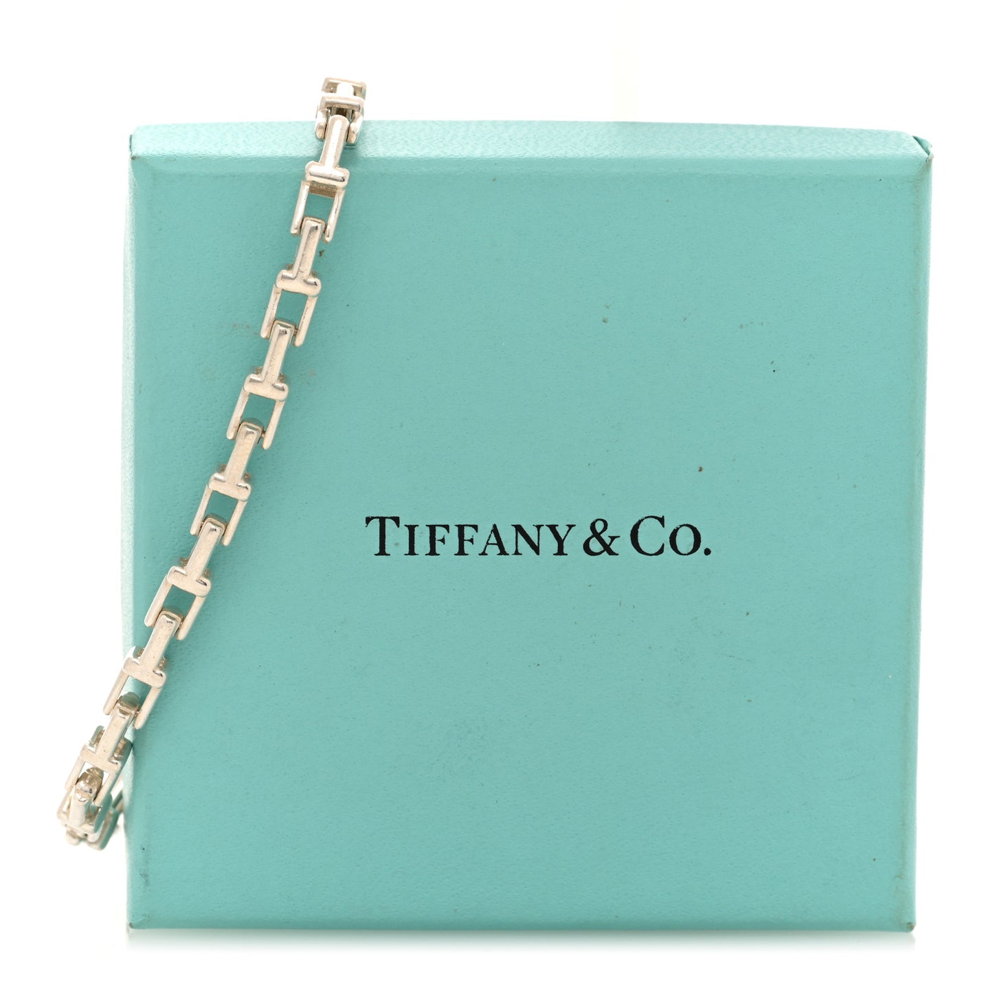 Sterling Silver T Link Chain Bracelet