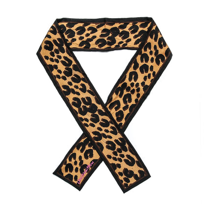 Louis Vuitton Silk Leopard Bandeau Scarf Marron 1 of 5