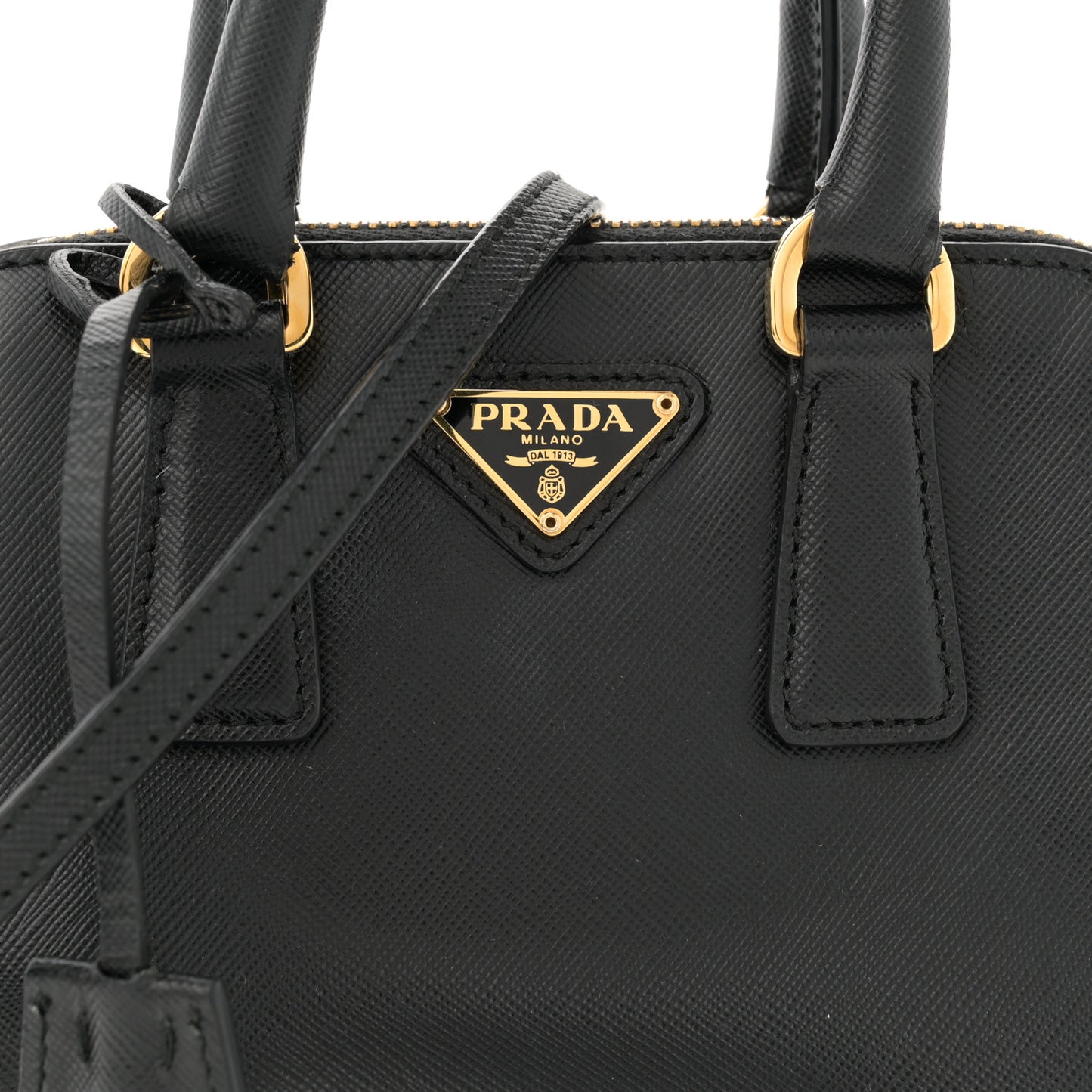 Saffiano Lux Mini Promenade Tote Black