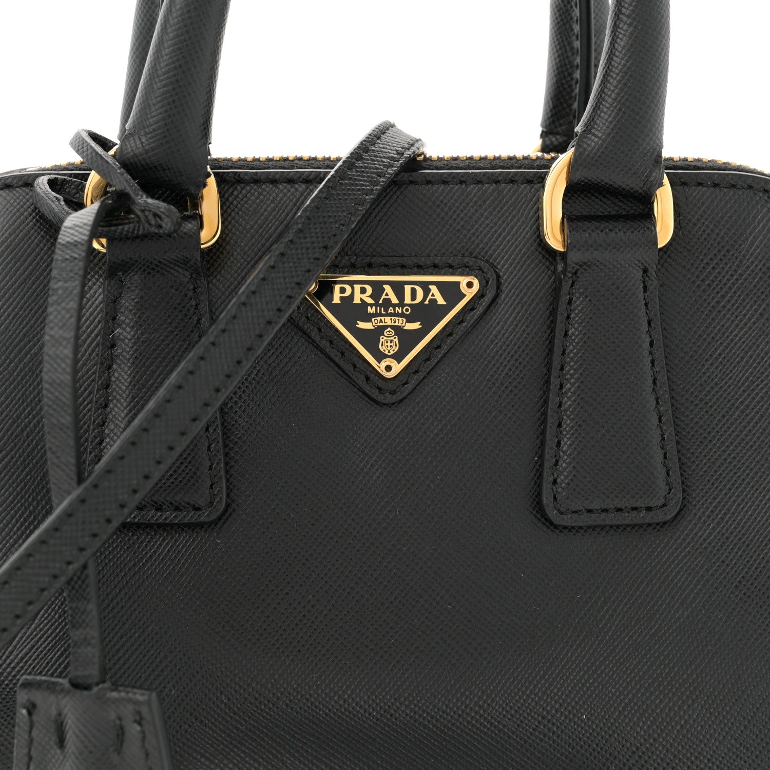 Prada Saffiano Lux Mini Promenade Tote Black 8 of 11