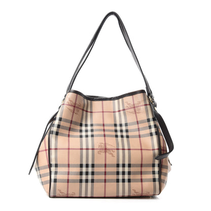 Burberry Haymarket Check Large Canterbury Tote Chocolate 1 of 16