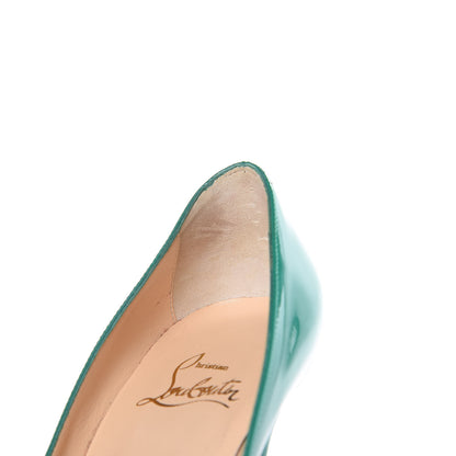 Christian Louboutin Patent Decollete 554 100 Pumps 35.5 Mint 8 of 12