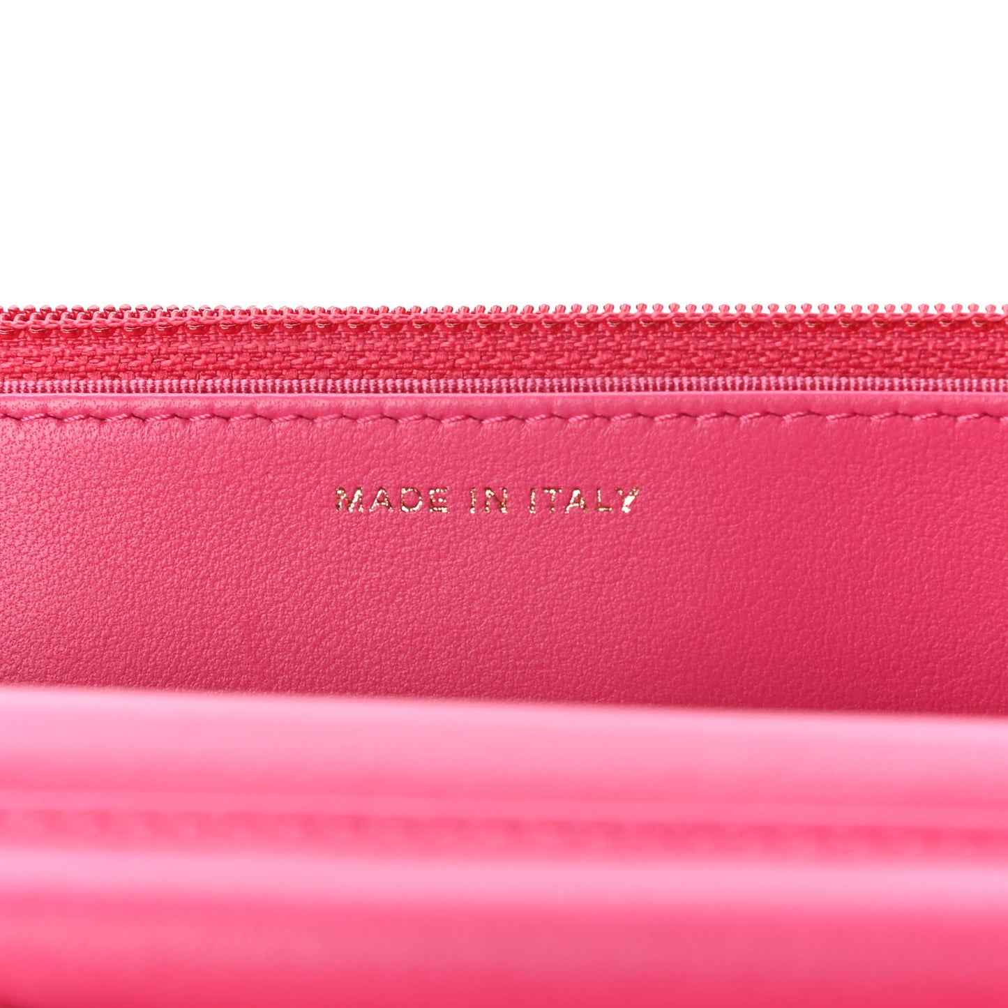 Lambskin Quilted Wallet On Chain WOC Pink
