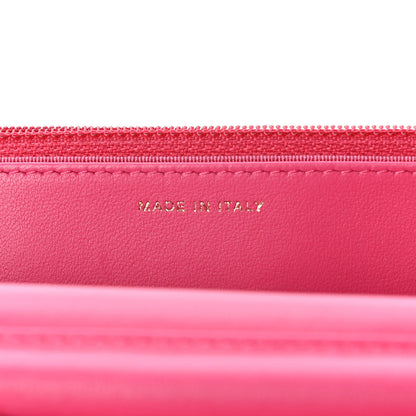 Chanel Lambskin Quilted Wallet On Chain WOC Pink 9 of 12