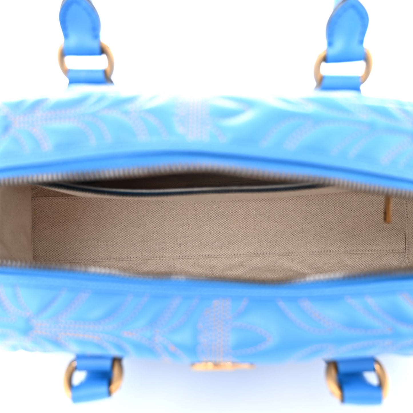 X ADIDAS Calfskin Trefoil Web GG Marmont Medium Duffle Bag Blue