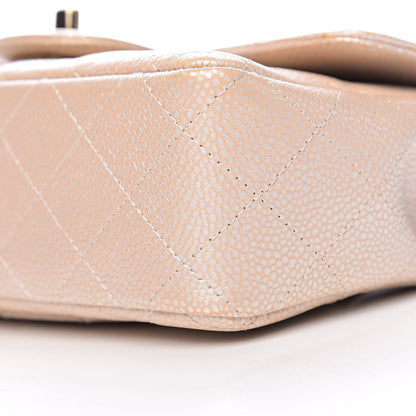 Chanel Pearly Caviar Quilted Mini Rectangular Flap Beige 9 of 11